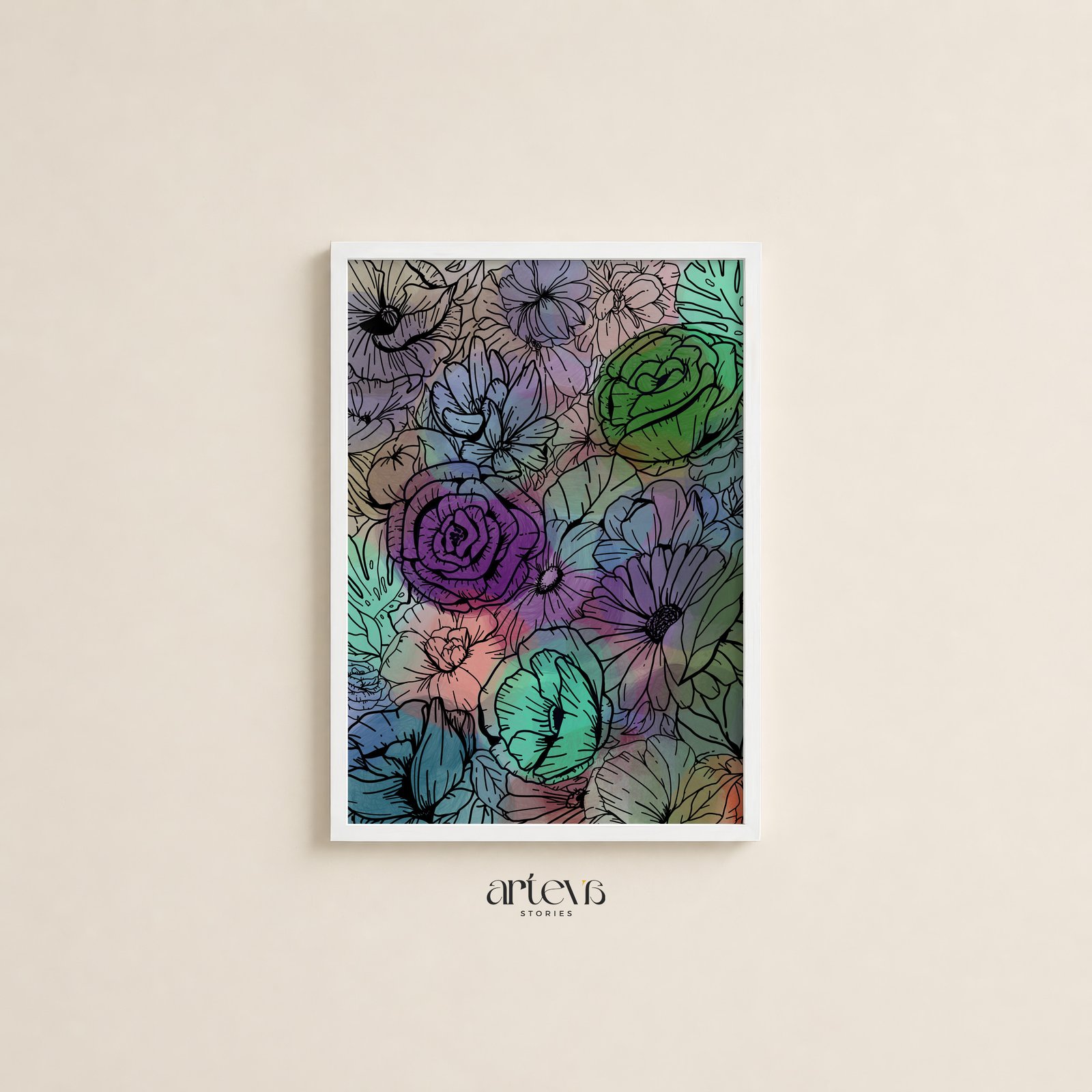 Colourful Floral – Vibrant Botanical Wall Art - Image 4