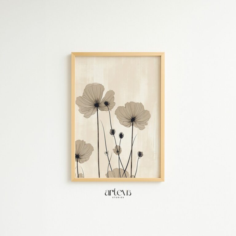 Vintage Elegance – Neutral Floral Wall Art
