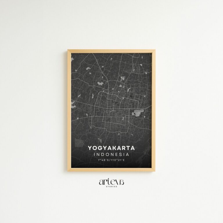 Yogyakarta (Indonesia) City Map – Midnight Shadow