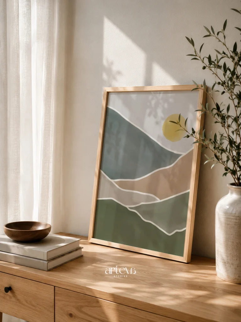 Neutral Watercolour Morning View Abstract