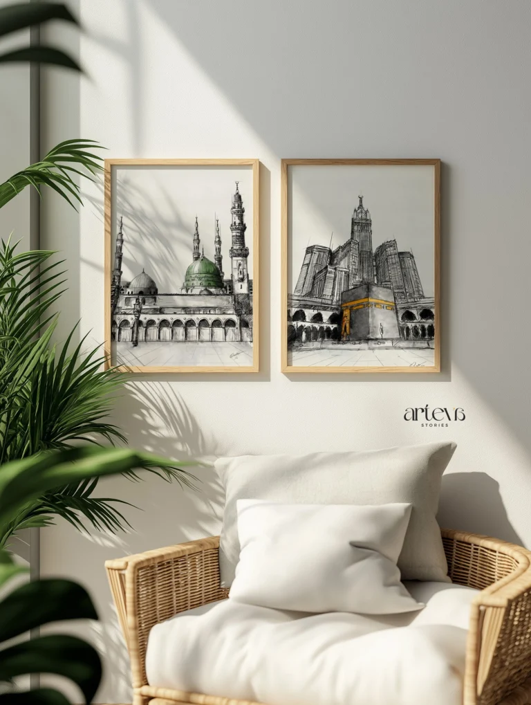 Set of 2 Sketch – Kaaba & Masjid Nabawi Iconic Edition